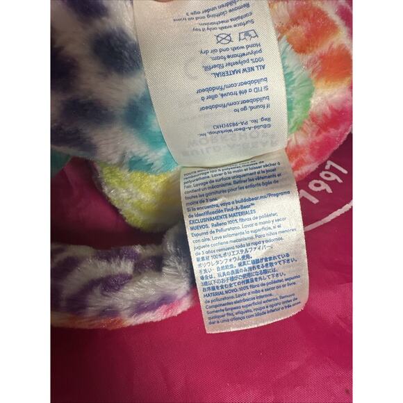 Build-A-Bear Lisa Frank Rainbow Spotted Leopard 17'' Heart Nose Embroidered Eyes - Picture 7 of 9